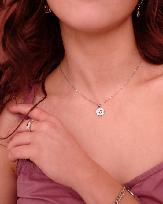 'button' necklace