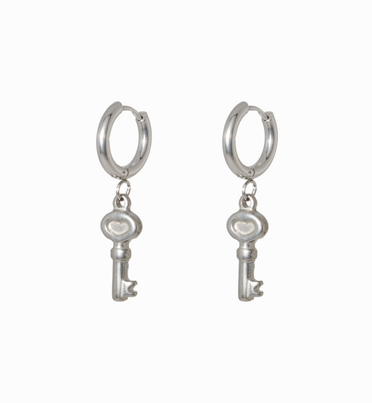 'lock n key' earrings