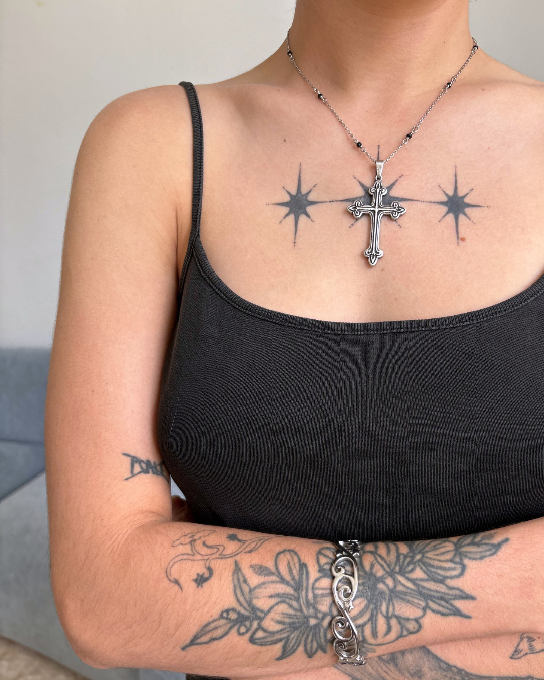 'vera' cross necklace